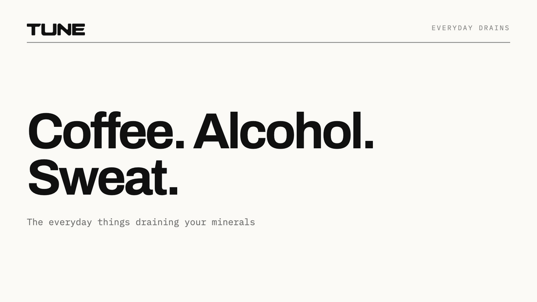 Coffee, alcohol, sweat: the everyday things draining your minerals