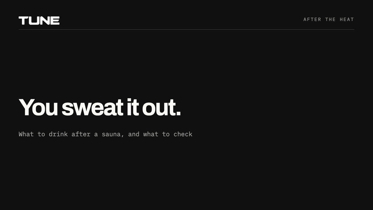 You sweat it out