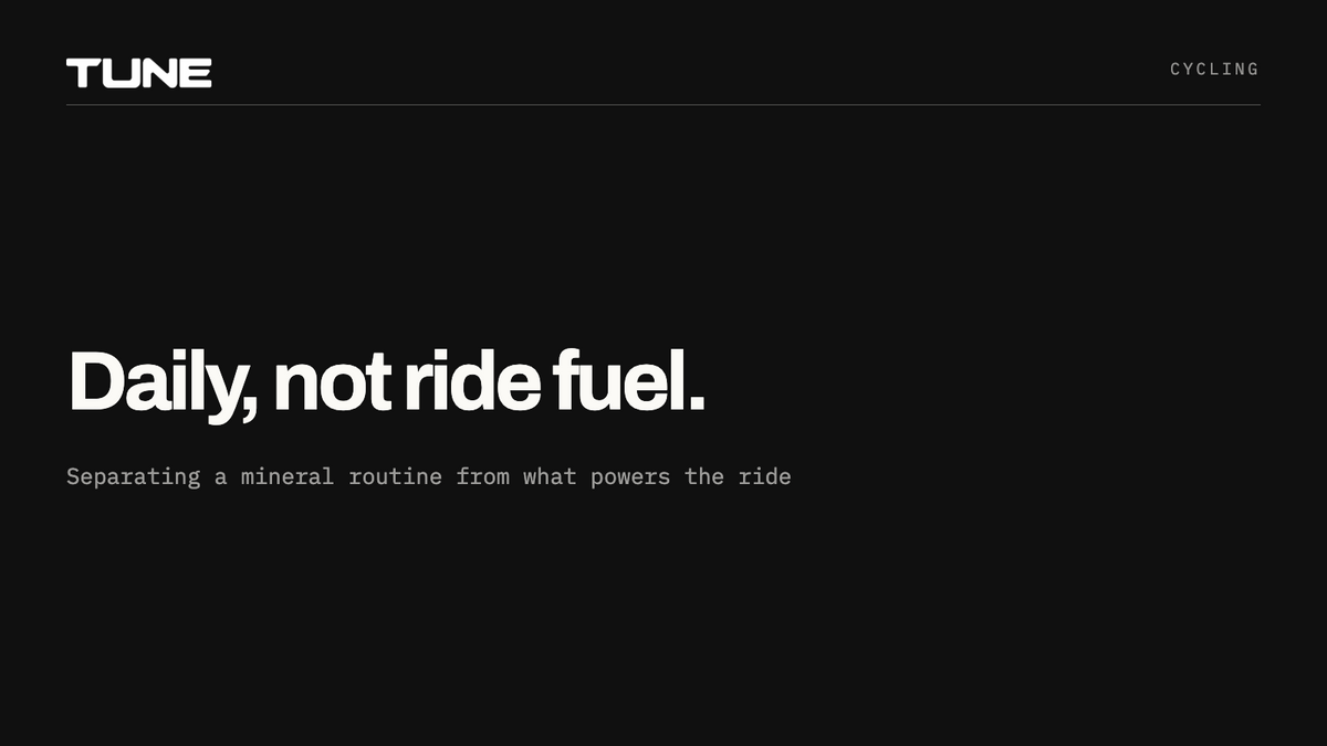 Daily minerals, not ride fuel