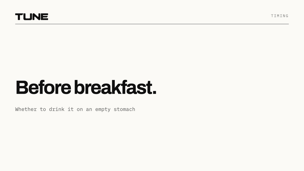 Before breakfast