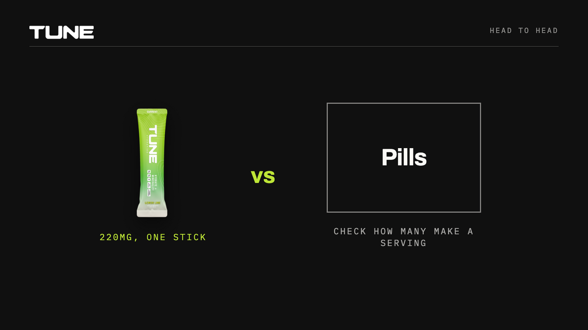 Tune stick versus magnesium pills