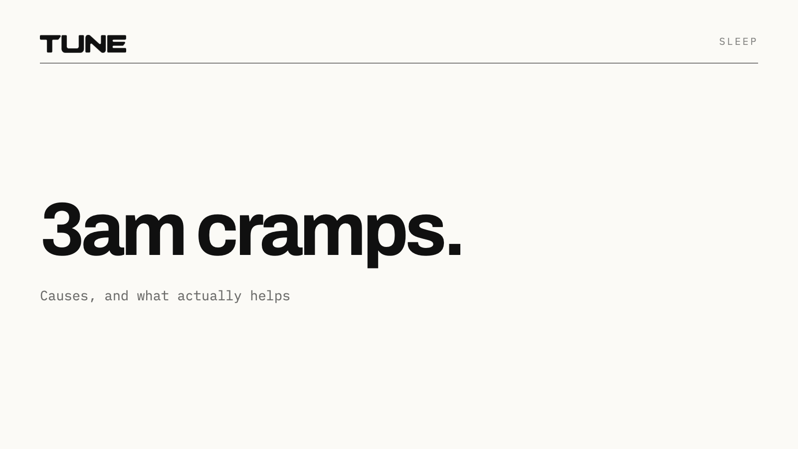 3am cramps: causes, and what actually helps