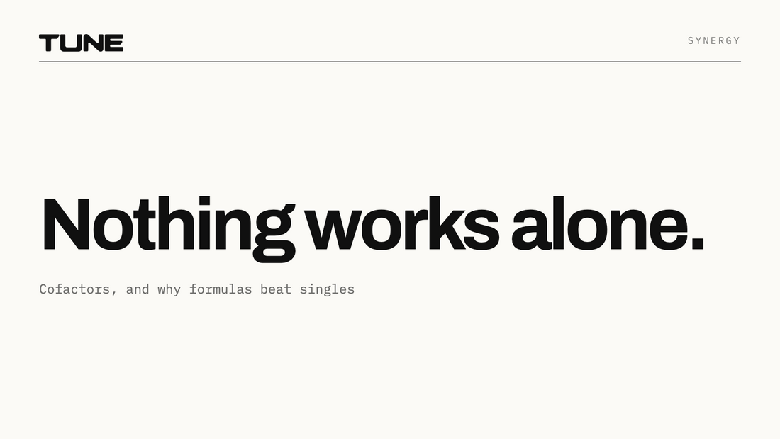 Nothing works alone: cofactors and nutrient synergy