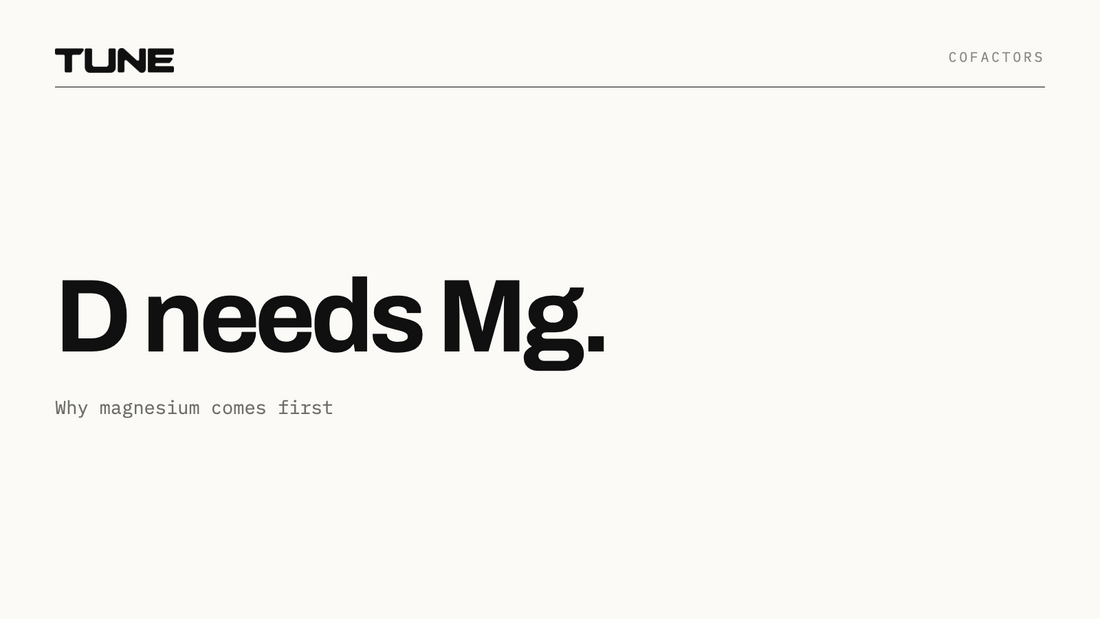 D needs Mg: why magnesium comes first