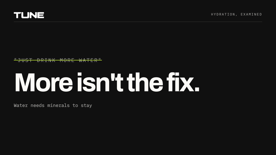More water isn't the fix, water needs minerals to stay
