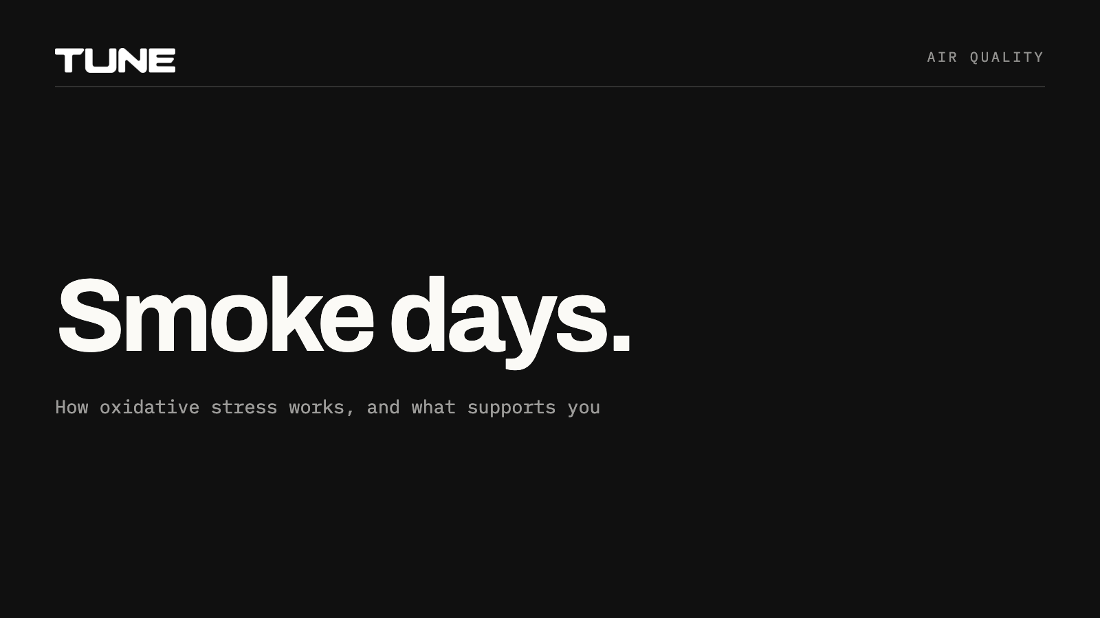 Smoke days: how oxidative stress works and what supports you
